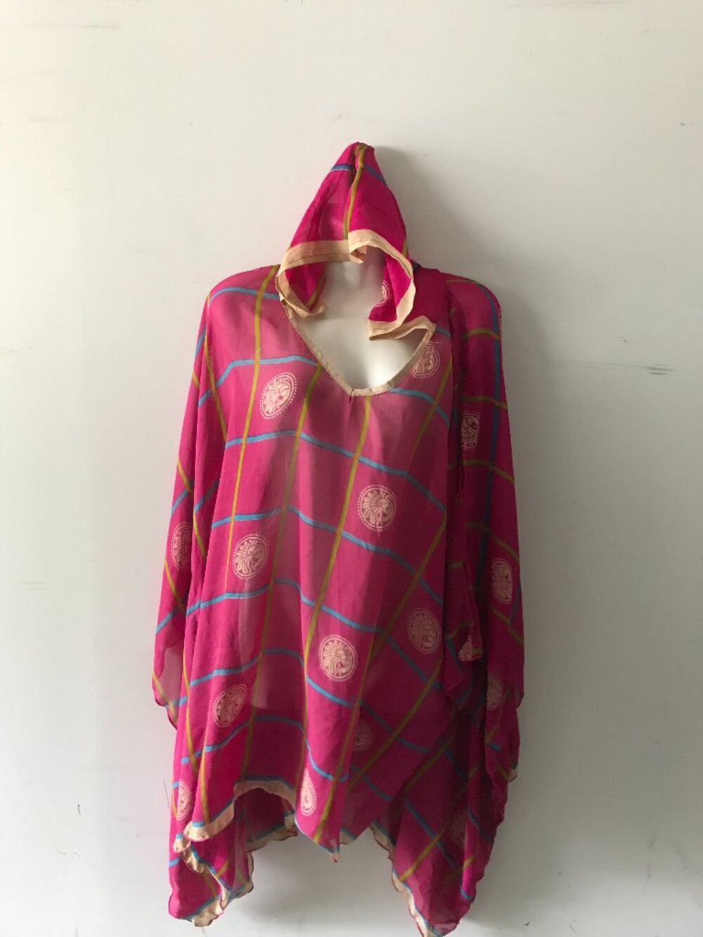 Women's Rayon Hooded Poncho